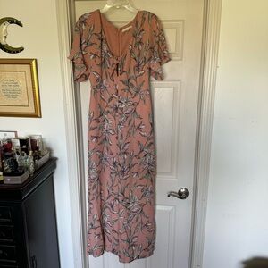 June & Hudson size medium floral jumpsuit